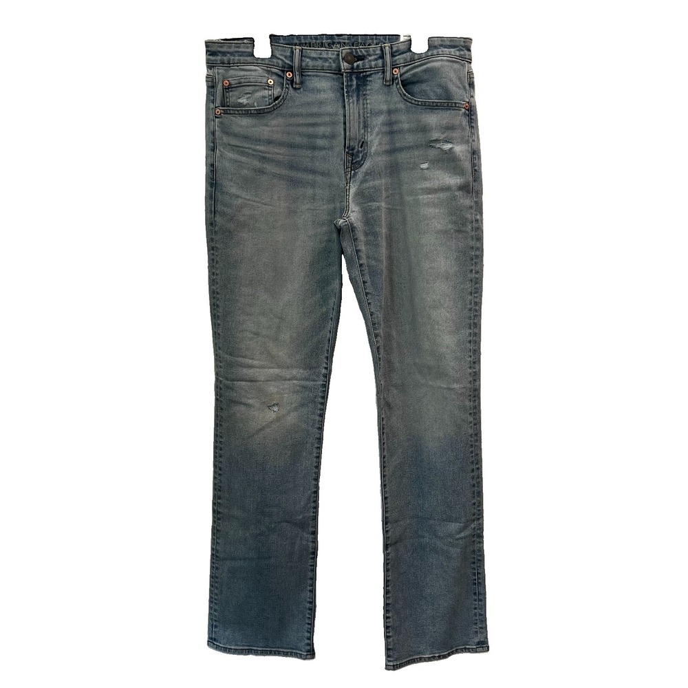 American Eagle Original Bootcut Jeans Mens 34x36 AirFlex+ Ultrasoft Blue NEW